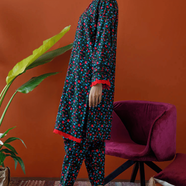 Unstitched 2 Piece Printed Khaddar - Image 2