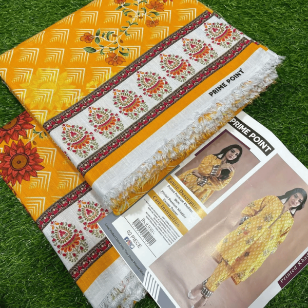 Printed Unstitched Khaddar 2 Piece - Image 2